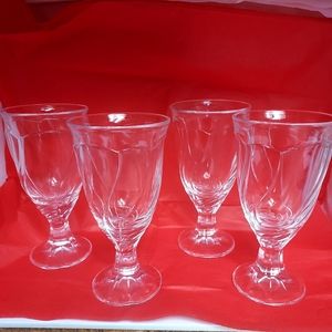 Noritake Sweet Swirl Water Goblets set of 4.
